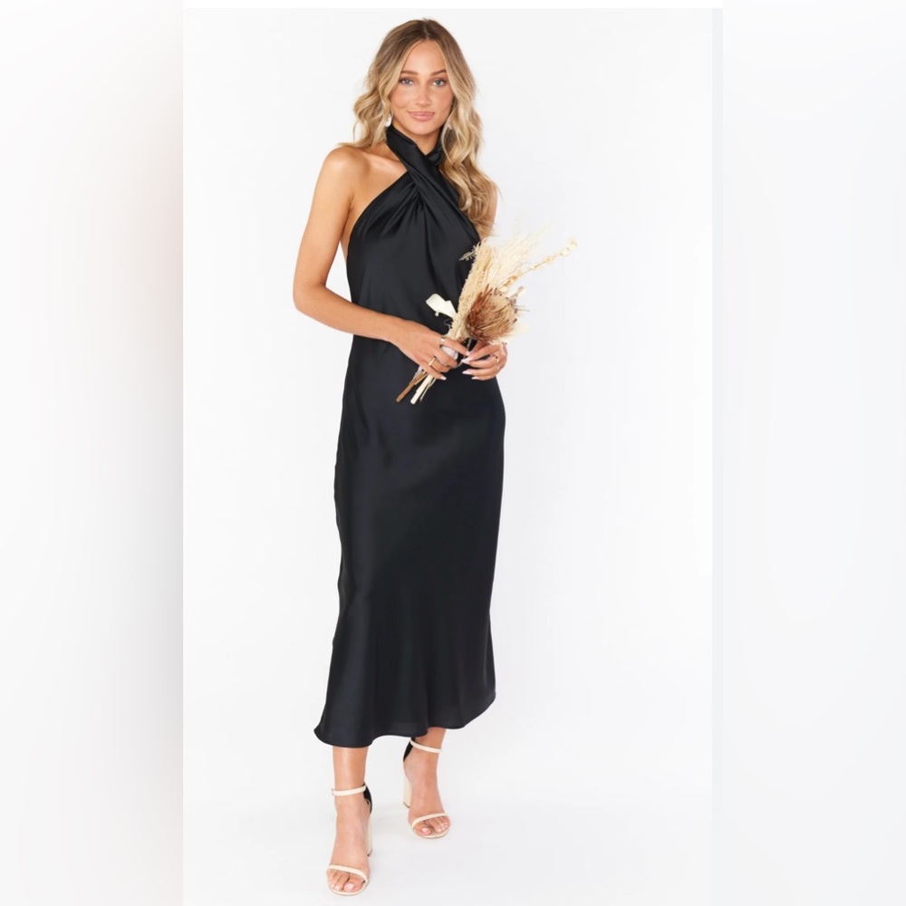 Show Me Your Mumu Jasmine Midi Halter Dress - Large